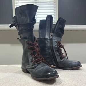 Freebird Black Ravi Combat Boots